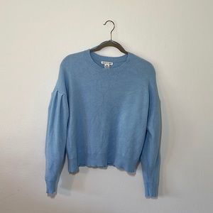 sky blue sweater